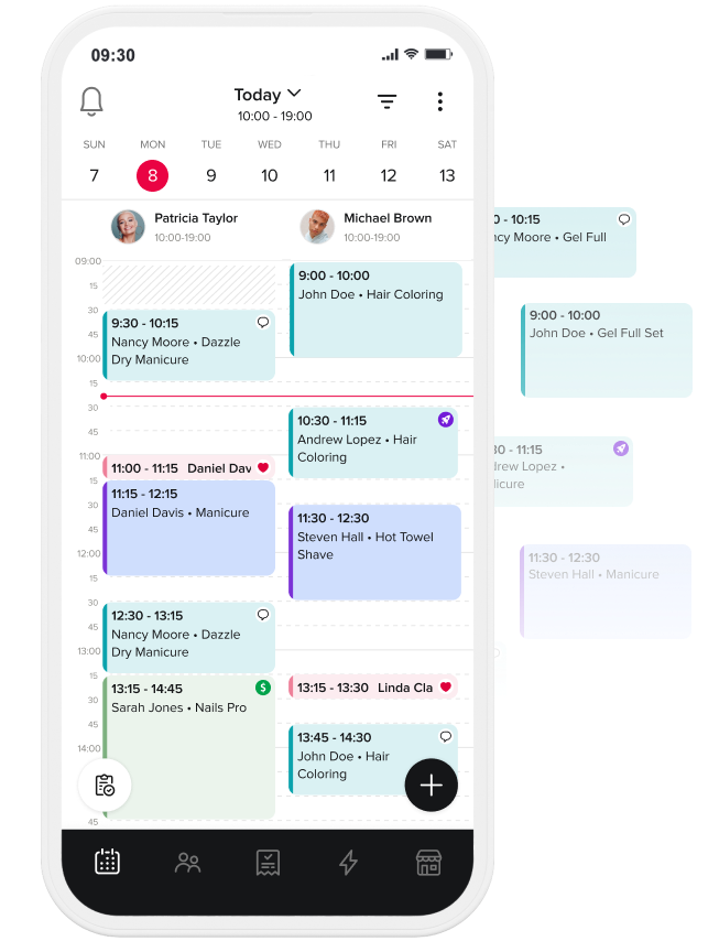 Booksy software screenshot
