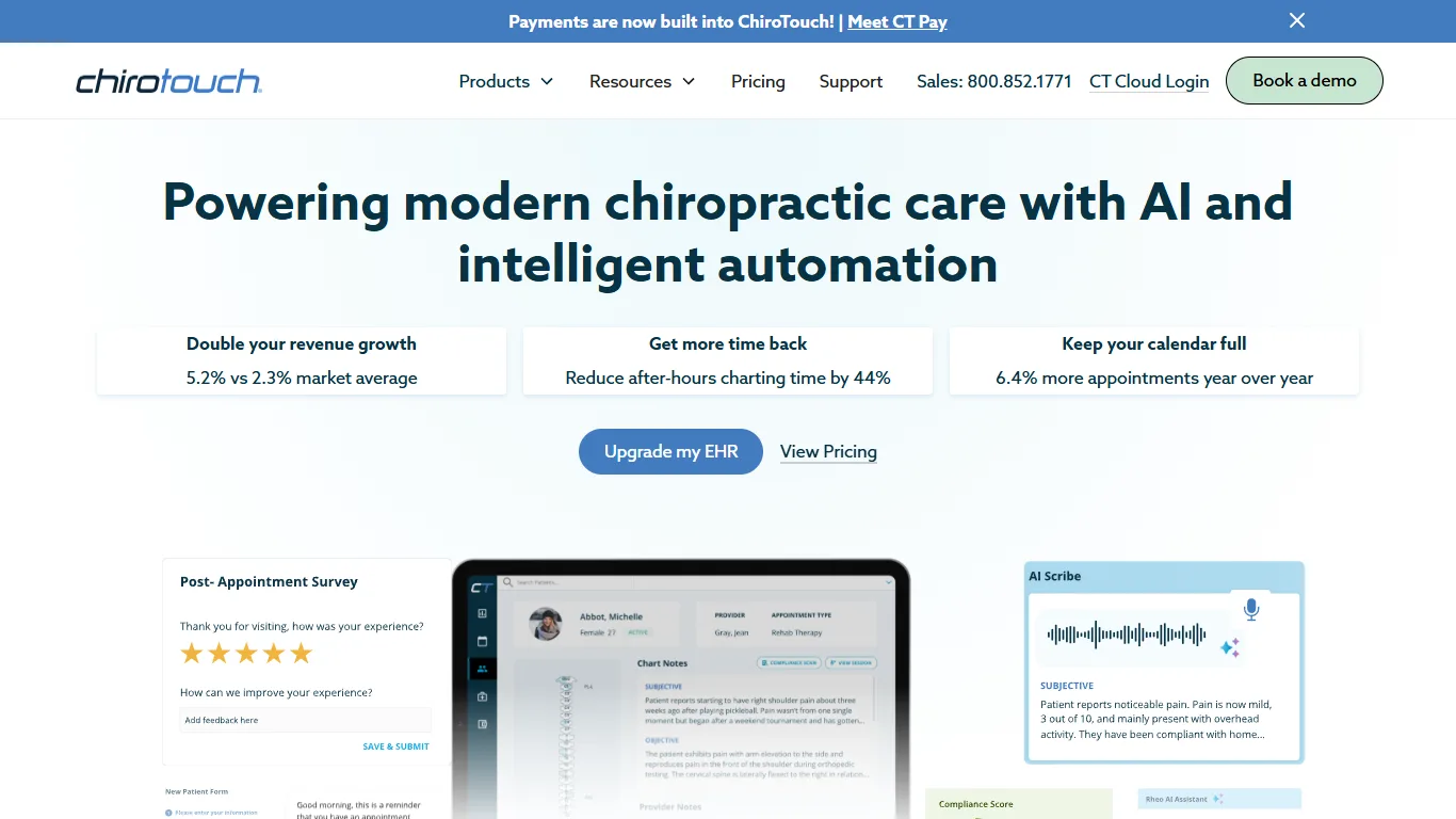 ChiroTouch software screenshot