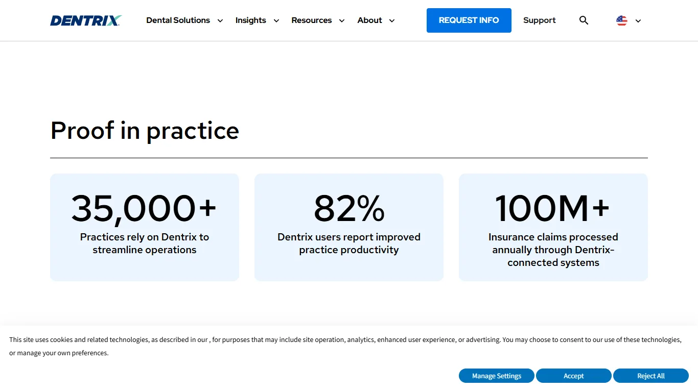 Dentrix software screenshot