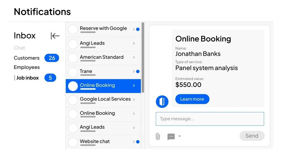 Housecall Pro software screenshot