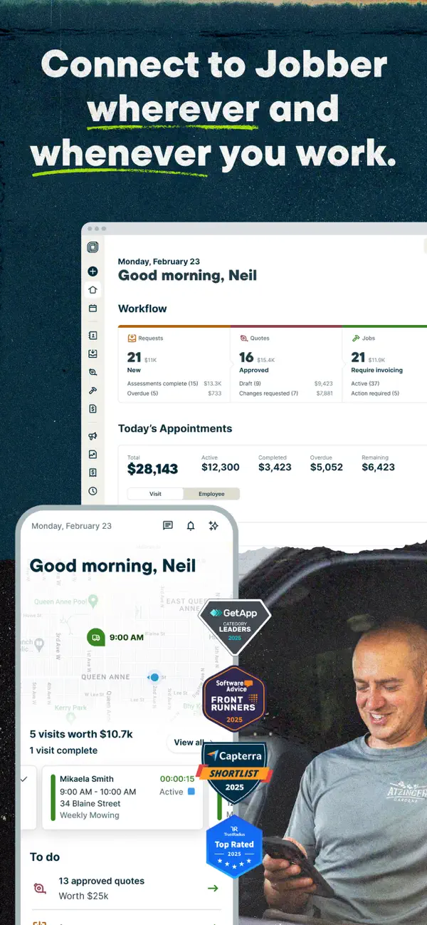 Jobber software screenshot