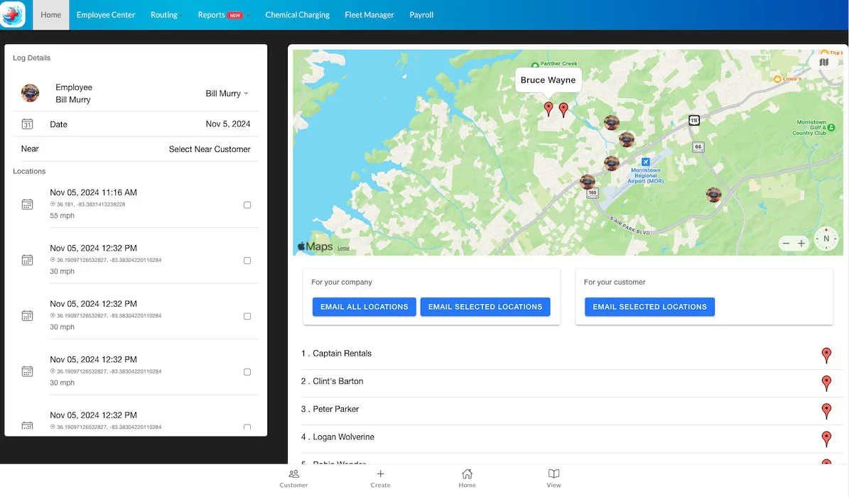 Paythepoolman software screenshot
