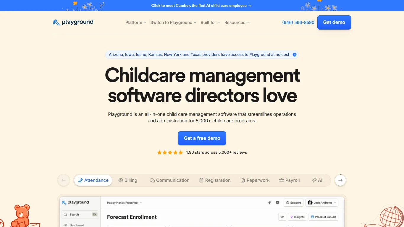 Playground software screenshot