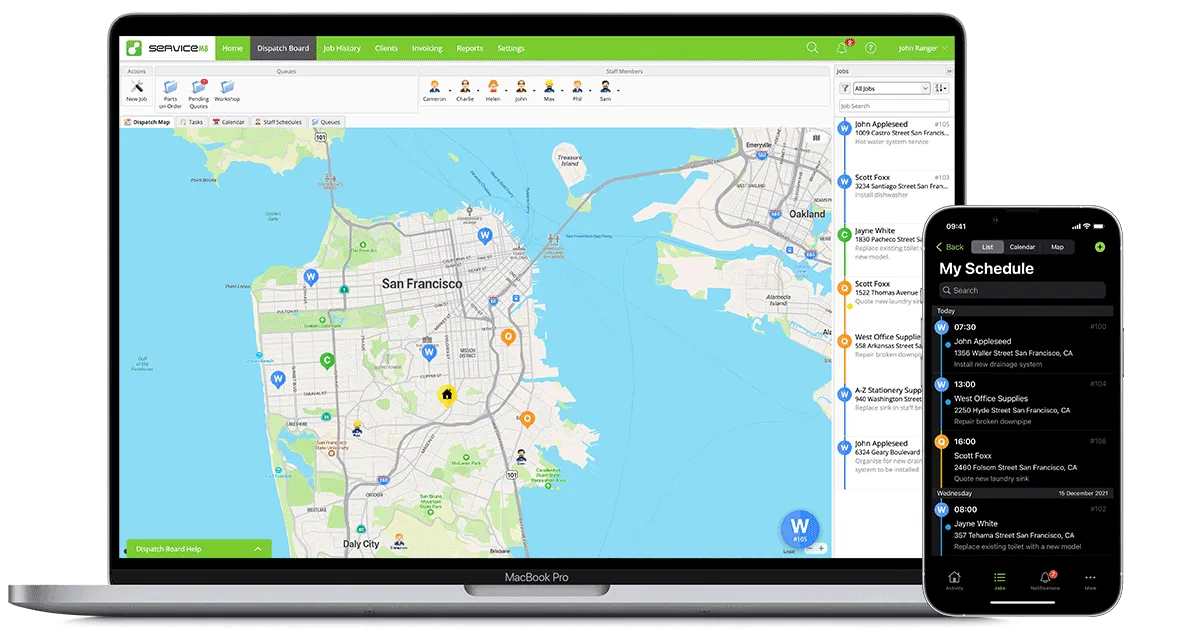 ServiceM8 software screenshot